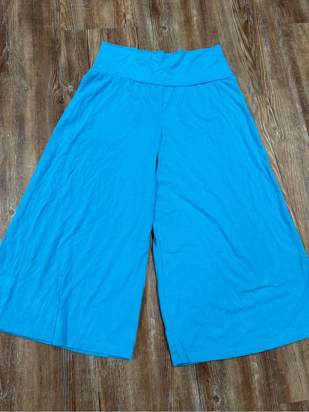 Vintage Y2K Amy Byer Blue wide leg gauchos capri pants in size L.